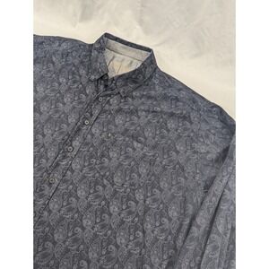 Panhandle Shirt Men's XXL Black Paisley Tuf Cooper Performance Button Up Western